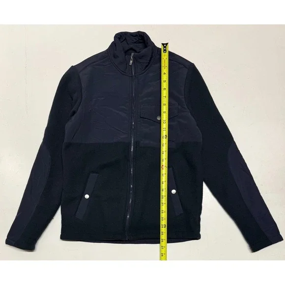 Vuori Mens Navy Blue Fleece Hybrid Full Zip Jacket Mock Neck Small V521 - Picture 1 of 3